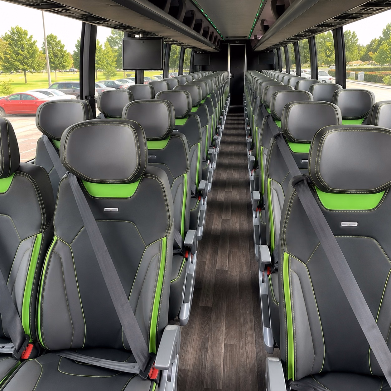 visalia charter bus interior