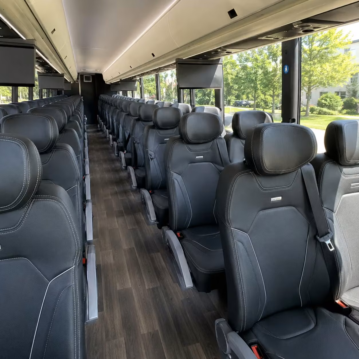 visalia charter bus rental interior
